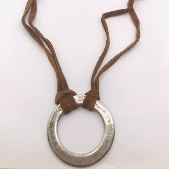 American Eagle Outfitters Silver and Brown Double-Strand Necklace - Picture 2 of 6